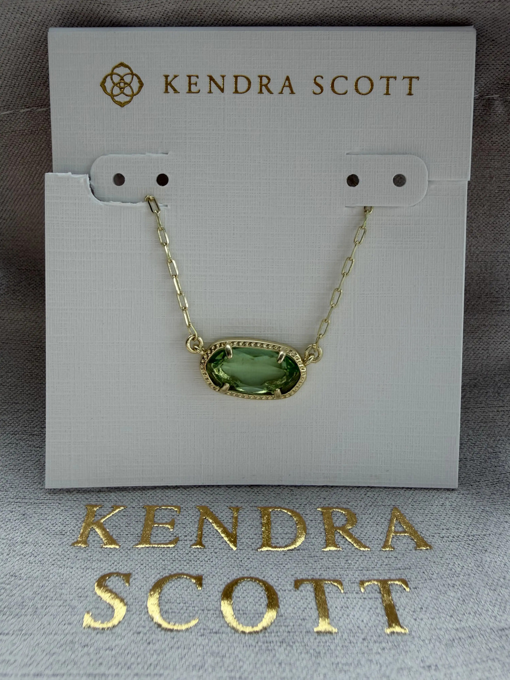 Kendra Scott Green Pendant Necklace